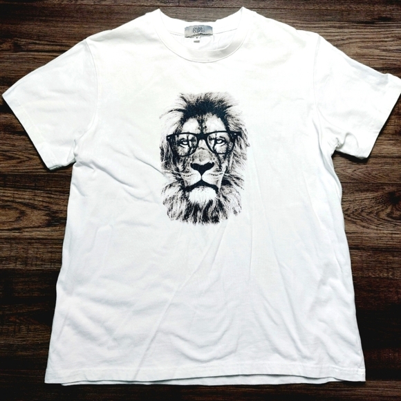 Lion with glasses t shirt size Small - Picture 1 of 6